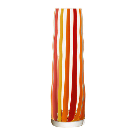 LSA Folk Vase, Yellow, Orange & Red - 31.5cm - The Fulham Wine Company