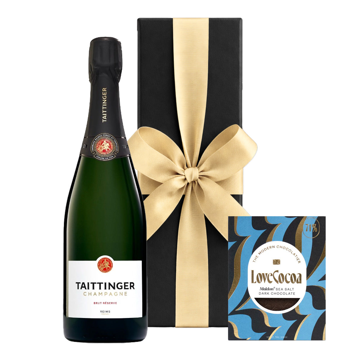 Taittinger Brut Réserve Champagne & Chocolate Gift