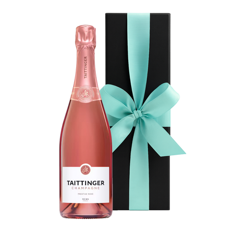 Taittinger Prestige Rosé Brut Champagne in Black Gift Box - The Fulham Wine Company