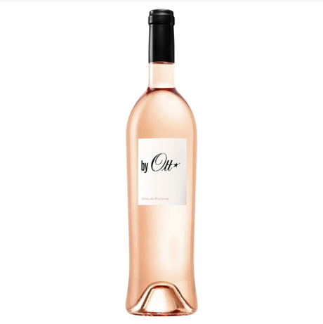 By Ott Côtes de Provence rosé wine bottle.