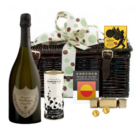 Dom Perignon & Artisan Chocolate Hamper - The Fulham Wine Company